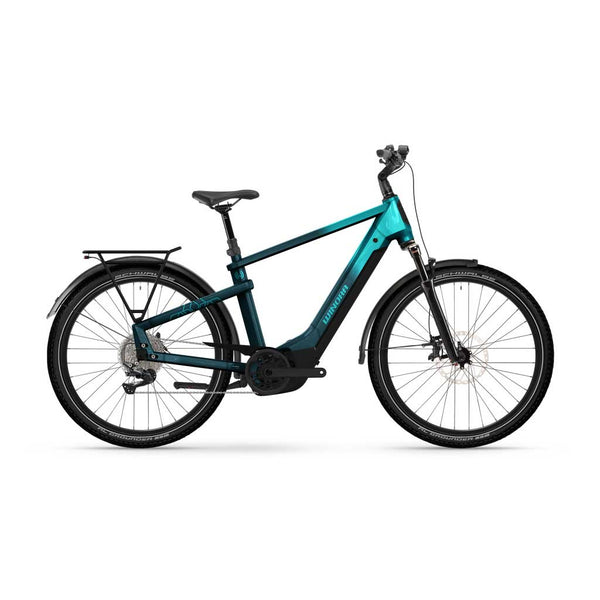 Bicicleta elétrica Winora Yakun X12 High, azul Monday/aqua - brilhante 2026