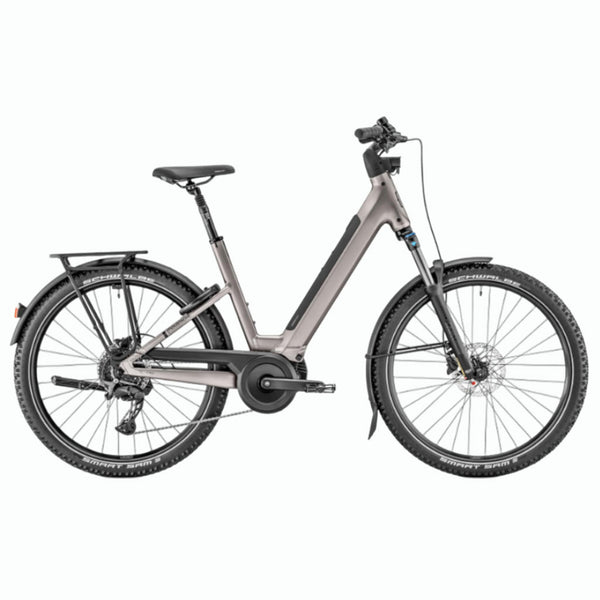 Bicicleta elétrica de trekking Moustache Xroad 4 Open Titanium Matt 600Wh 2026