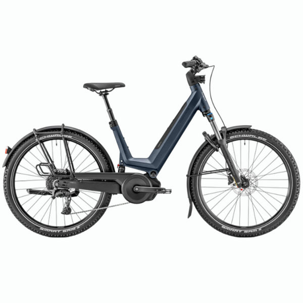 Bicicleta elétrica de trekking Moustache Xroad 4 FS Azul Marinho Fosco Light 2026