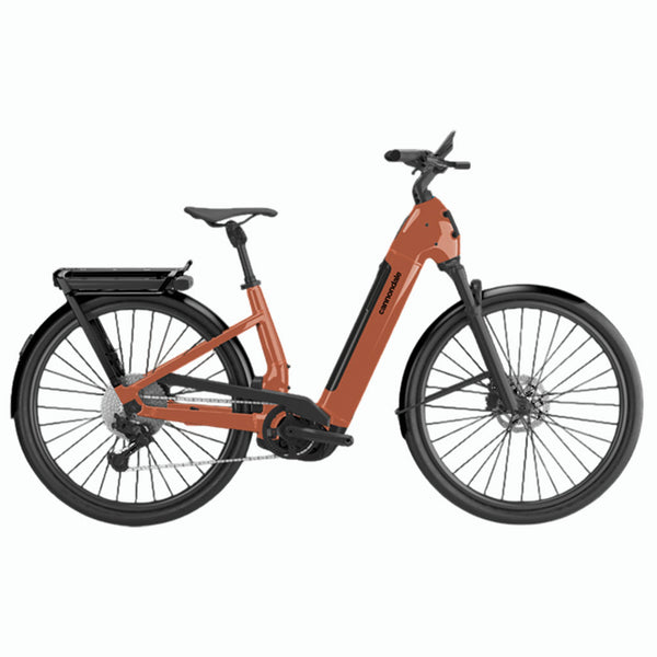 Bicicleta de trekking elétrica Cannondale 29 U Tesoro 1 Low StepThru Orange Slice 