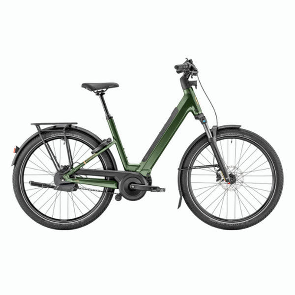 Bicicleta elétrica urbana Moustache Mardi 27.6 Open Auto Oak Green Metallic 600Wh 2026