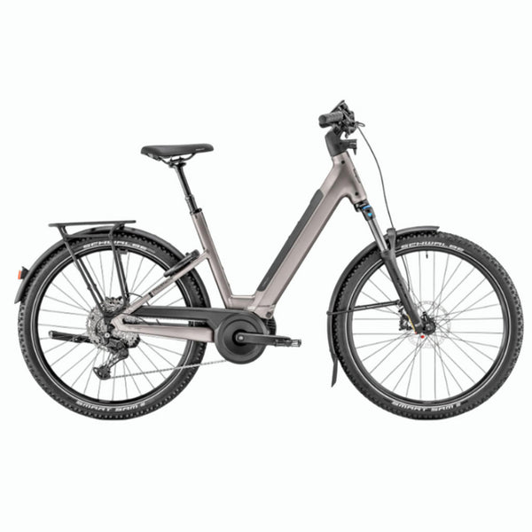 Bicicleta elétrica de trekking Moustache Xroad 6 Open Titanium Matt 600Wh 2026