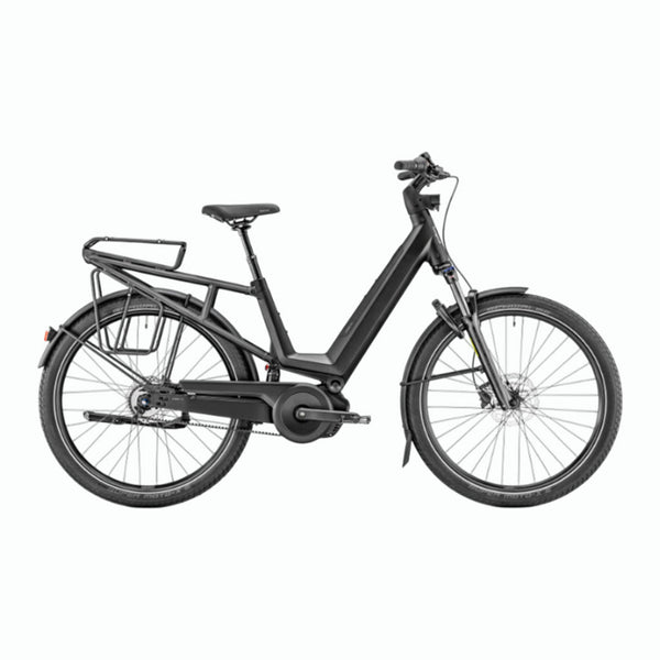 Bicicleta elétrica Urbana Mustache Mardi 27.4 FS Black Matt com suspensão e bateria de 600Wh (modelo 2020).