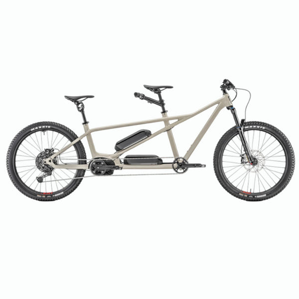 Bicicleta elétrica de trekking Mustache Samedi 27X2 VTT cinza pedra brilhante