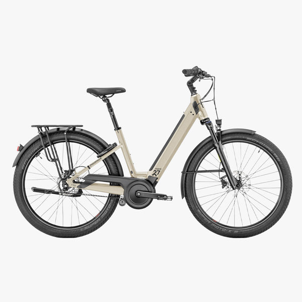 Bicicleta elétrica Urbana Mustache Mardi 27.4 Open Belt 500WH 2025 Cinza Pedra Brilhante