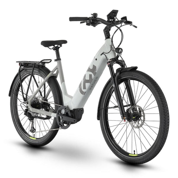 Bicicleta elétrica Husqvarna Pather 2 cinza - quadro aberto