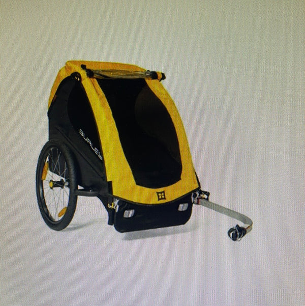 Reboque infantil amarelo Buerley Bee de um lugar