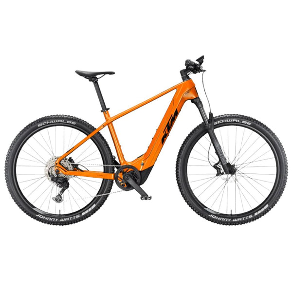 Bicicleta elétrica KTM Macina Prowler Exonic laranja transparente