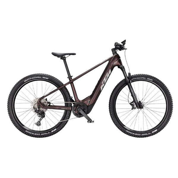 Bicicleta elétrica KTM Macina Prowler Exonic laranja transparente