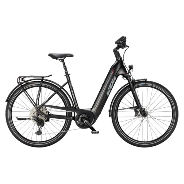 Bicicleta de trekking elétrica KTM Macina Tour CX 820 US Diamond Black