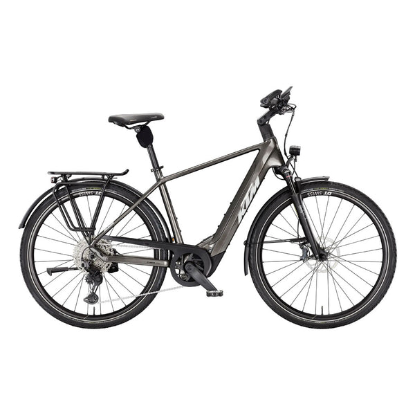 Bicicleta elétrica de trekking KTM Macina Style 810 H cinzento metalizado