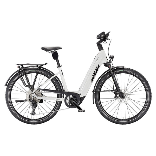 Bicicleta elétrica de trekking KTM Macina Style 820 D branca