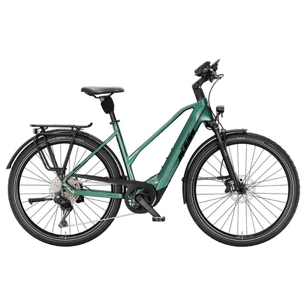 Bicicleta elétrica de trekking KTM Macina Style 820 DI2 D verde oxigénio