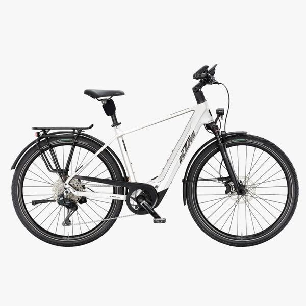 Bicicleta elétrica de trekking KTM Macina Style 820 H branca