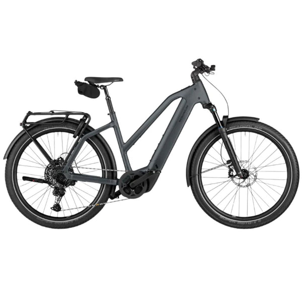 Bicicleta elétrica de trekking Riese Müller Charger5 Mixte Touring Core cinzento ardósia 600Wh 