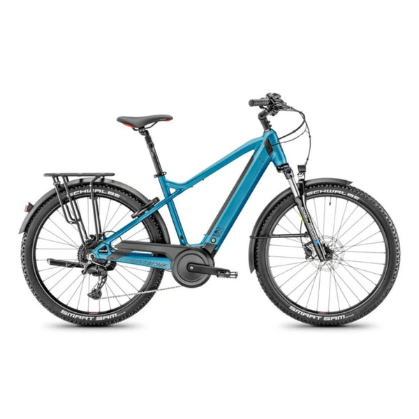 Bicicleta elétrica Mustache Samedi 27 Xroad 2 Gasolina Azul brilhante 