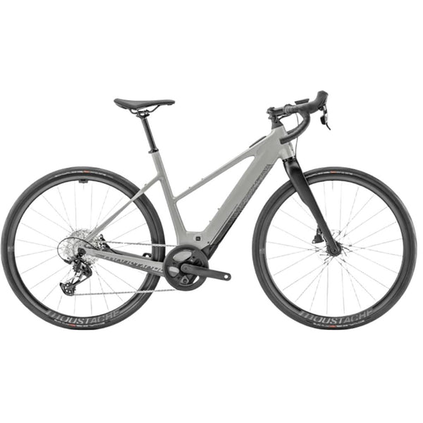 Bicicleta elétrica gravel Moustache Dimanche 28.4 Open 2024 cinzento brilhante