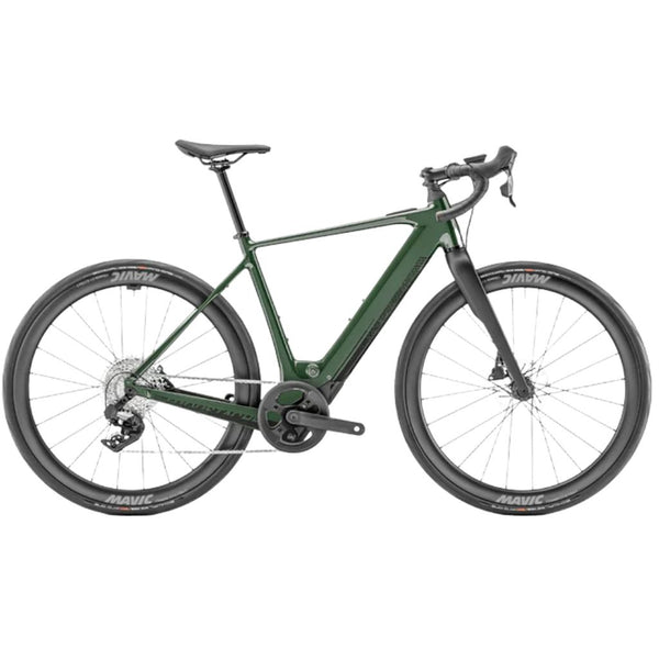 Bicicleta elétrica gravel Mustache Dimanche 28.6 2024 Verde Abeto Brilhante