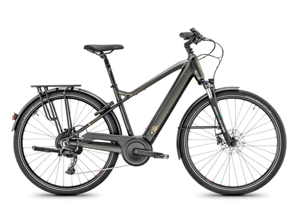 Bicicleta elétrica Mustache Samedi 28.4 metálica verde escuro com tapete 