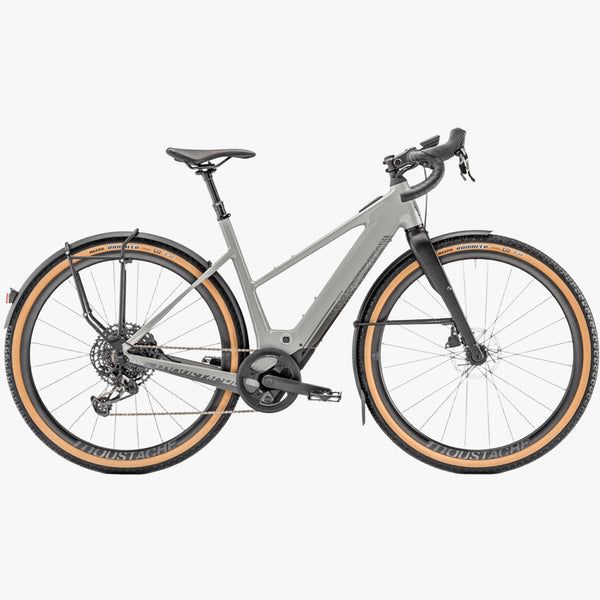 Bicicleta eléctrica de Gravel Moustache Dimanche 29.4 EQ Open 2024 Pebble Grey Glossy