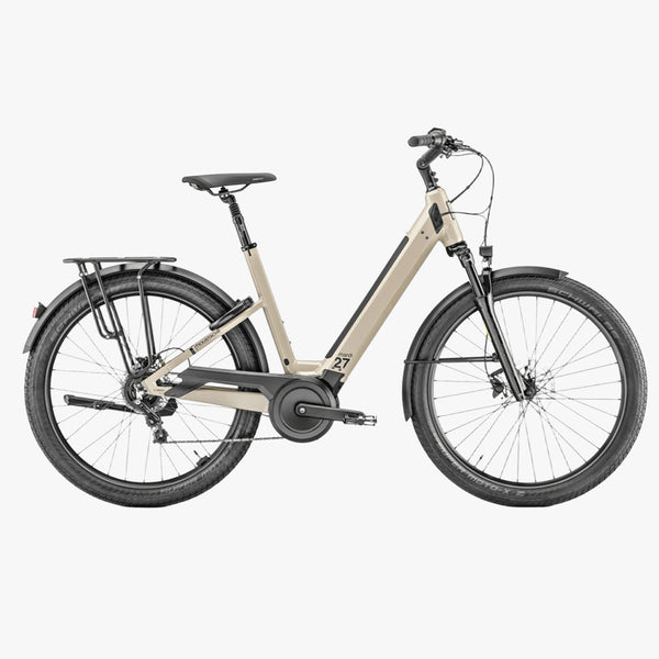 Bicicleta elétrica Urbana Mustache Mardi 27.4 Open 500WH 2025 Cinza Pedra Brilhante