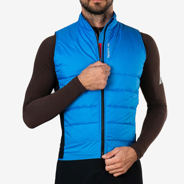 Colete térmico acolchoado de fábrica azul