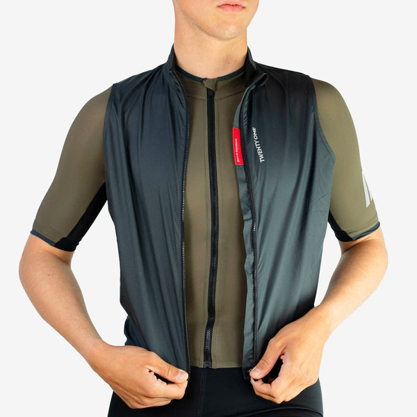 Colete corta-vento de fábrica cinza 