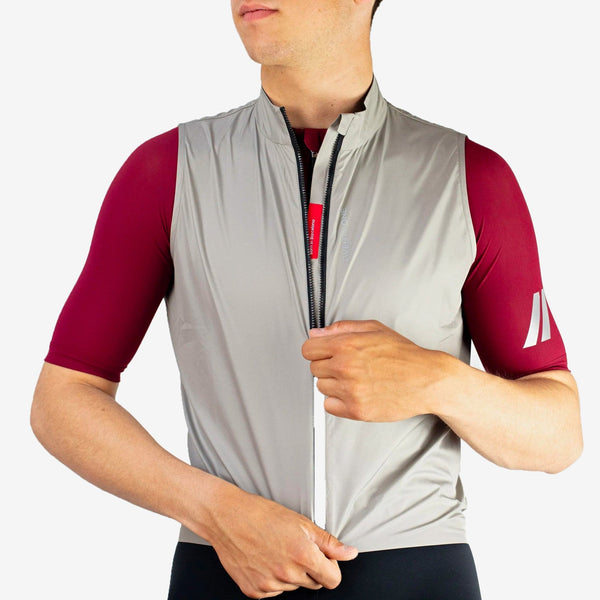 Colete corta-vento de fábrica cinza