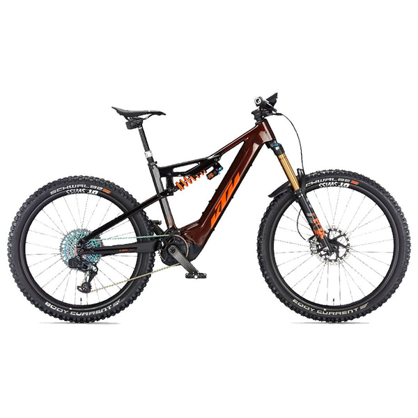 Bicicleta elétrica KTM Macina Prowler Exonic laranja transparente