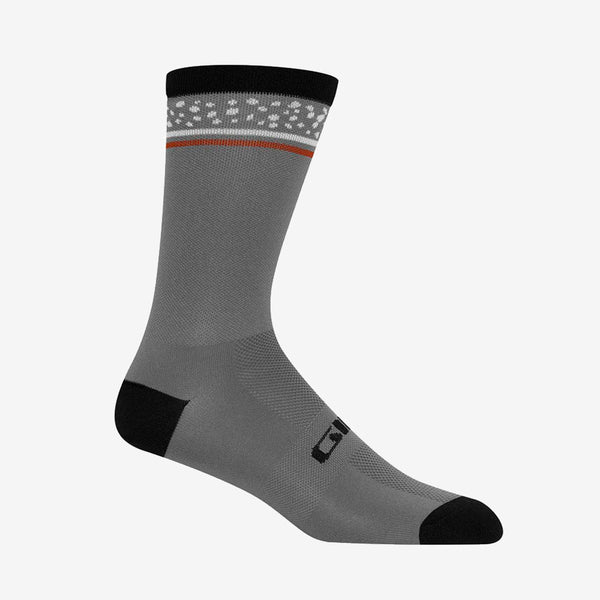 Meias Giro Racer High Rise Cinza Brilhante