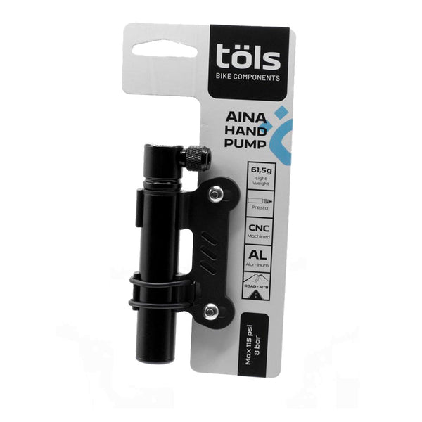 Tols Aina Mini Bomba de Ar Bomba Manual Preta