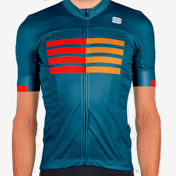 Camisa Sportful Wire Manga Curta Azul